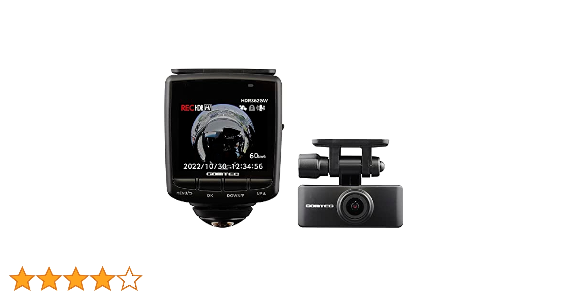 Amazon | コムテック 車用 ドライブレコーダー 液晶 360度全方位